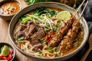 satay beef noodle soup