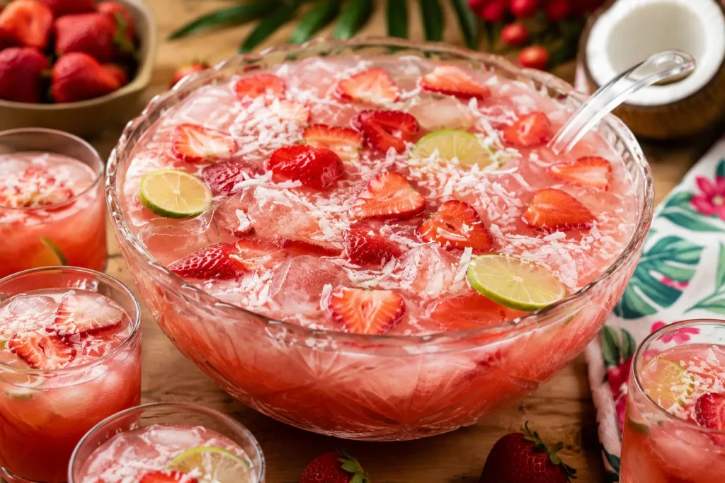 Strawberry Coconut Rum Punch 2